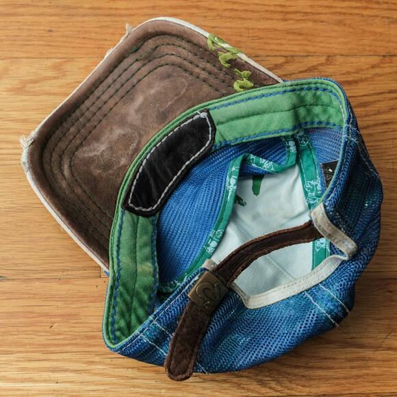 Vintage True Religion Trucker Hat Distressed RW Motorcycle Club Cap Leather Mesh - Picture 4 of 5